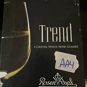 Rosenthal Trend Crystal Wine Glasses with Gold Accents